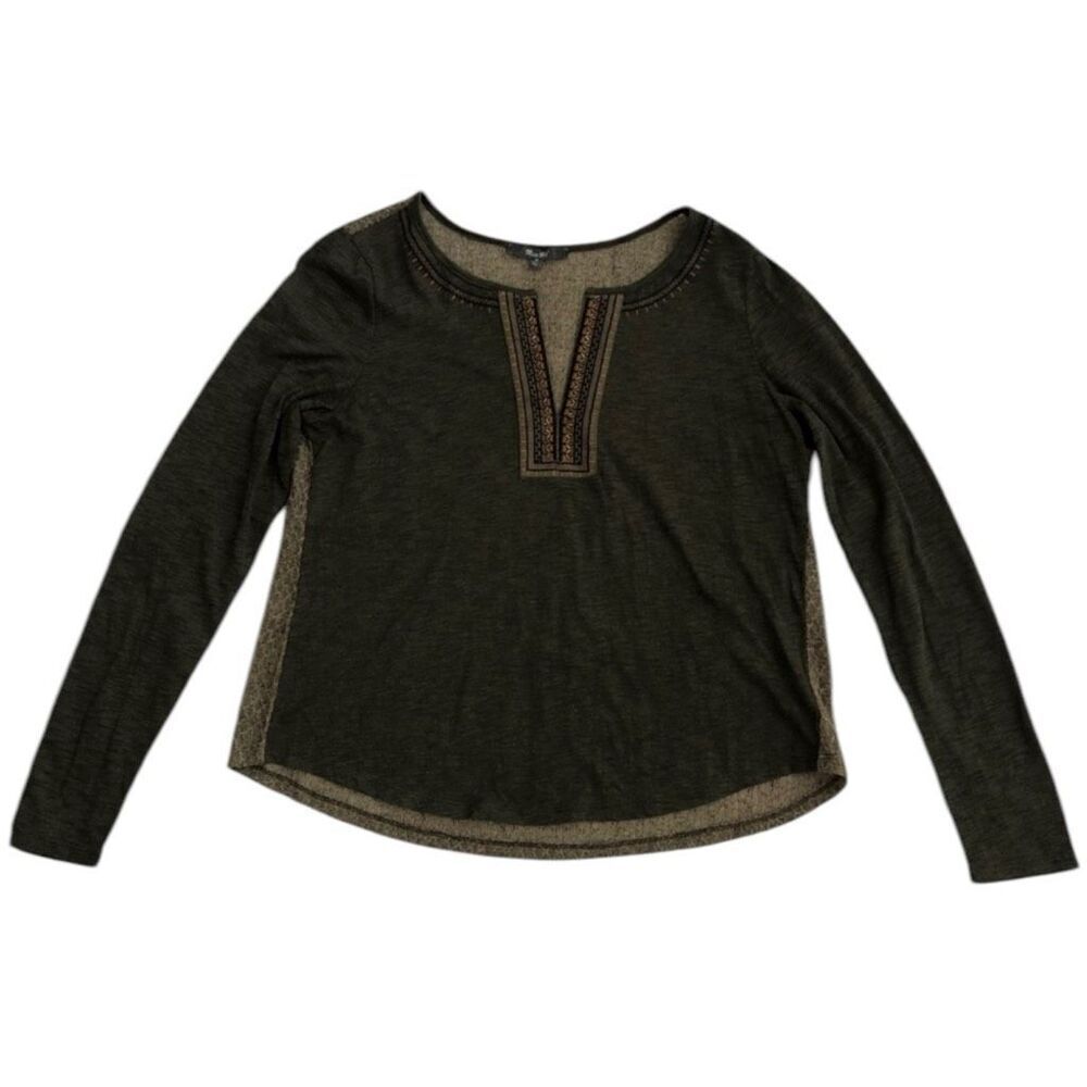 Miss Me Small Long Sleeve Top V-Neck - Picture 3 of 8